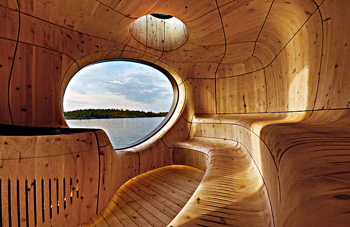 Elegante sauna canadiense con unas vistas extraordinarias 1