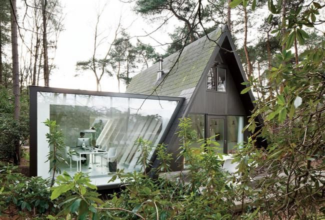 Preciosa cabana en mitad de un bosque belga de estilo minimalista 1
