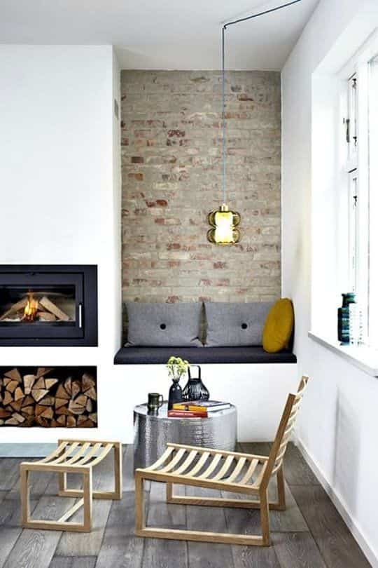 15 ideas de chimeneas para los amantes de la naturaleza ... Diseño Interiores chimenea