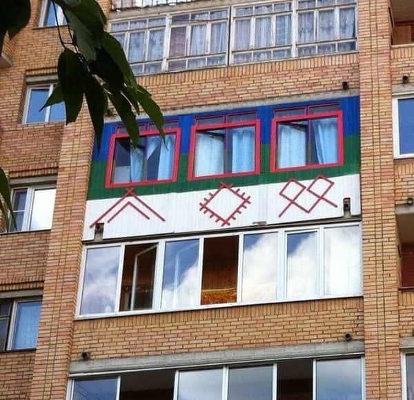 balcones diseñados en Rusia decoración llamativa