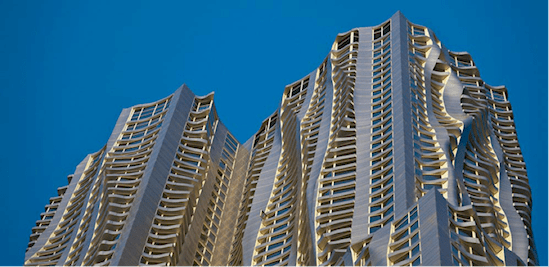fachadas de edificios New York By Gehry