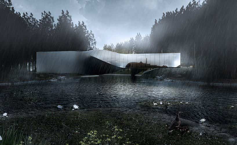 proyecto museo Kistefos noruega forma geométrica deformada