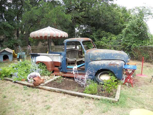 vieja camioneta para decorar la casa - camioneta para el jardín