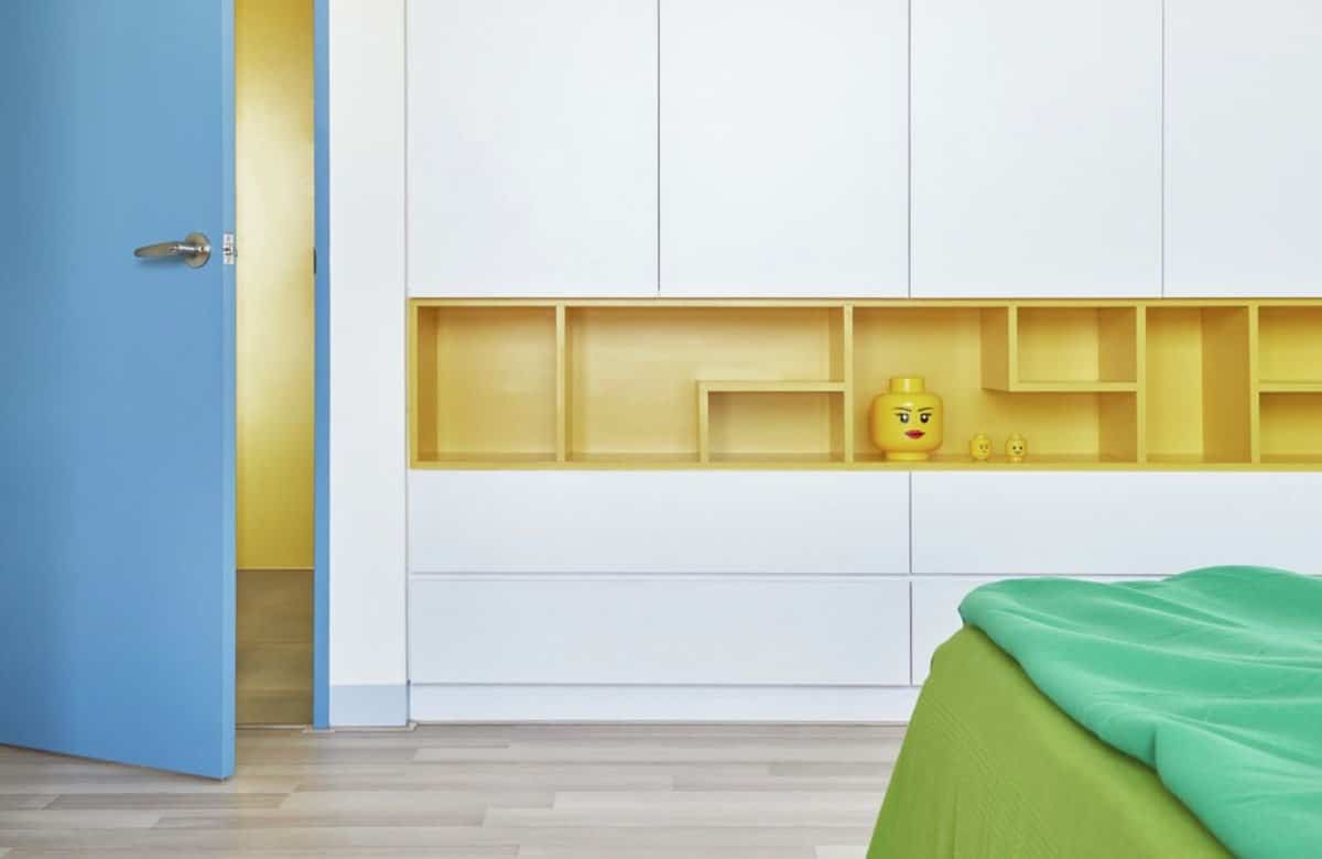 Apartamento inspirado en las piezas de Lego - dormitorio infantil