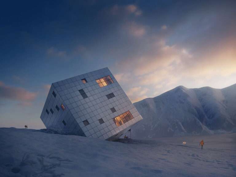 Una casa cubo en las montañas de Eslovaquia
