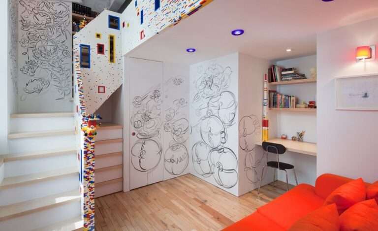 Diseño interior inspirado en las piezas de Lego