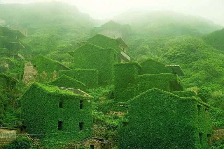 Un pueblo chino abandonado es tragado por la naturaleza