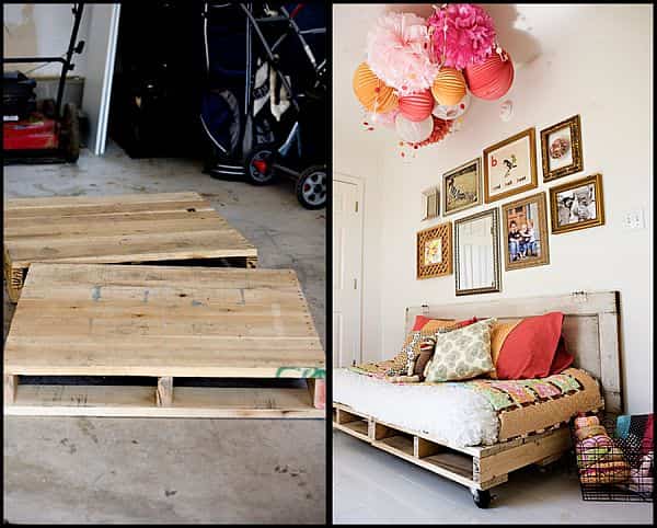 reciclar palets de madera - base para cama