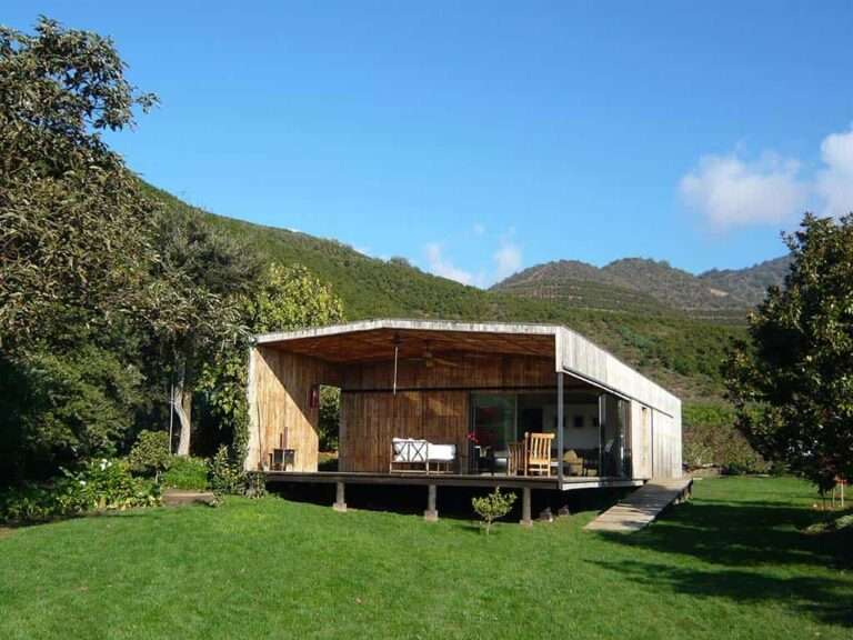 Una casa fabricada de pallets reciclados
