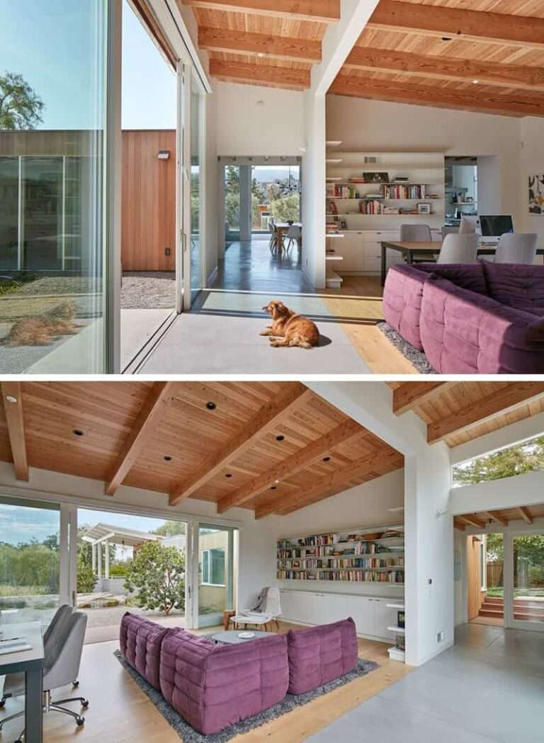 Esta casa de madera con techo inclinado fue diseñada para la vida en