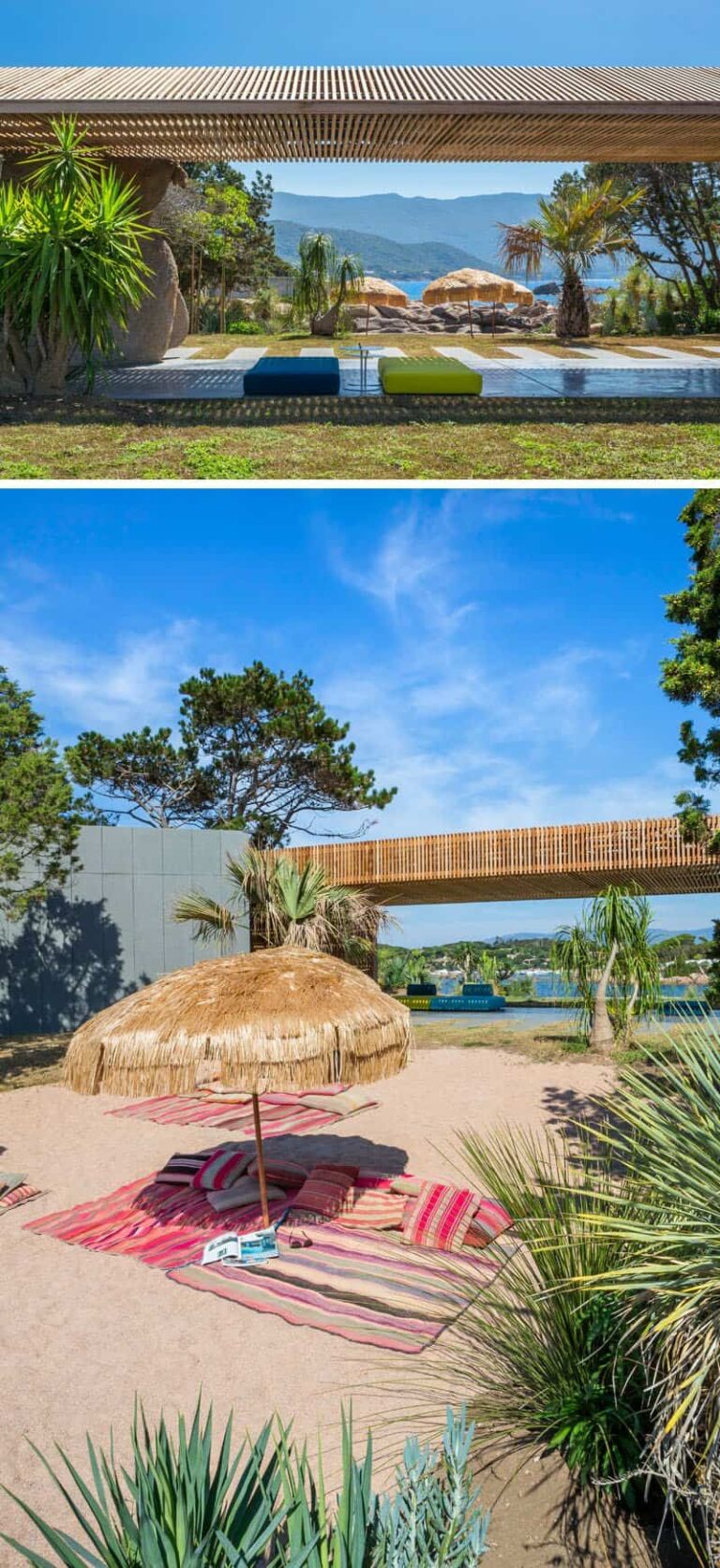 Esta moderna casa mediterránea, permite que la brisa pase a través de