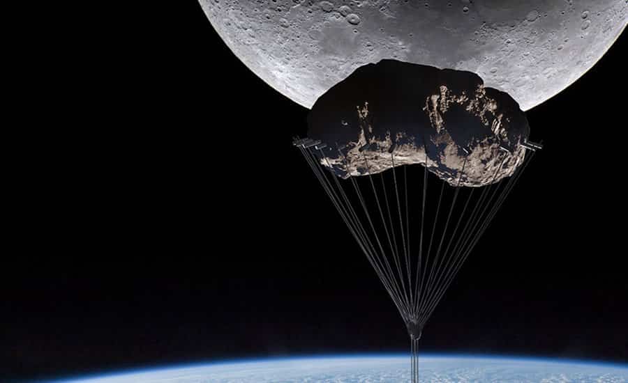 torre analemma suspendida de un asteroide 4