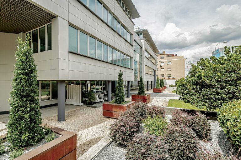 El edificio de oficinas de Madrid que esconde un invernadero de seis plantas de altura en su interior