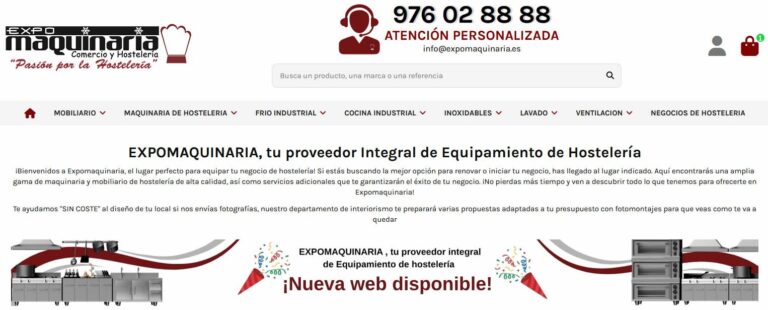 Expomaquinaria Lanza Su Renovada Web para Reafirmar Su Liderazgo en Maquinaria y Mobiliario de Hostelería Tras 17 Años en el Sector